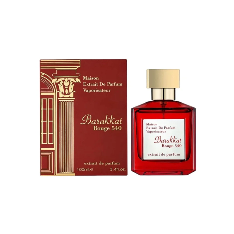 PERFUME BARAKKAT ROUGE 540 FRAGRANCE WORLD EXTRAIT DE PARFUM UNISEX 100 ML - 1