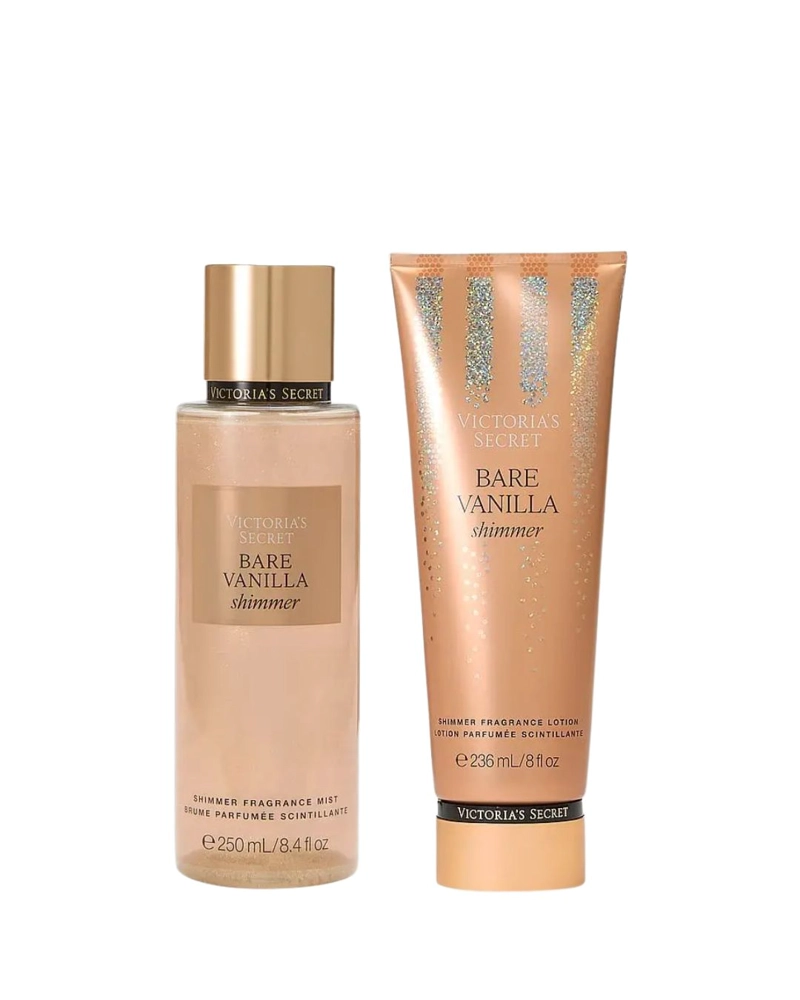 PACK CREMA Y COLONIA BARE VANILLA SHIMMER VICTORIA'S SECRET EDT MUJER 250 ML - 1