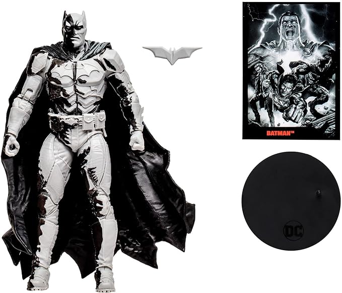 FIGURA MCFARLANE TOYS ACCIÓN THE BATMAN CON COMIC 7 PULGADA BLACK ADÁN - 6