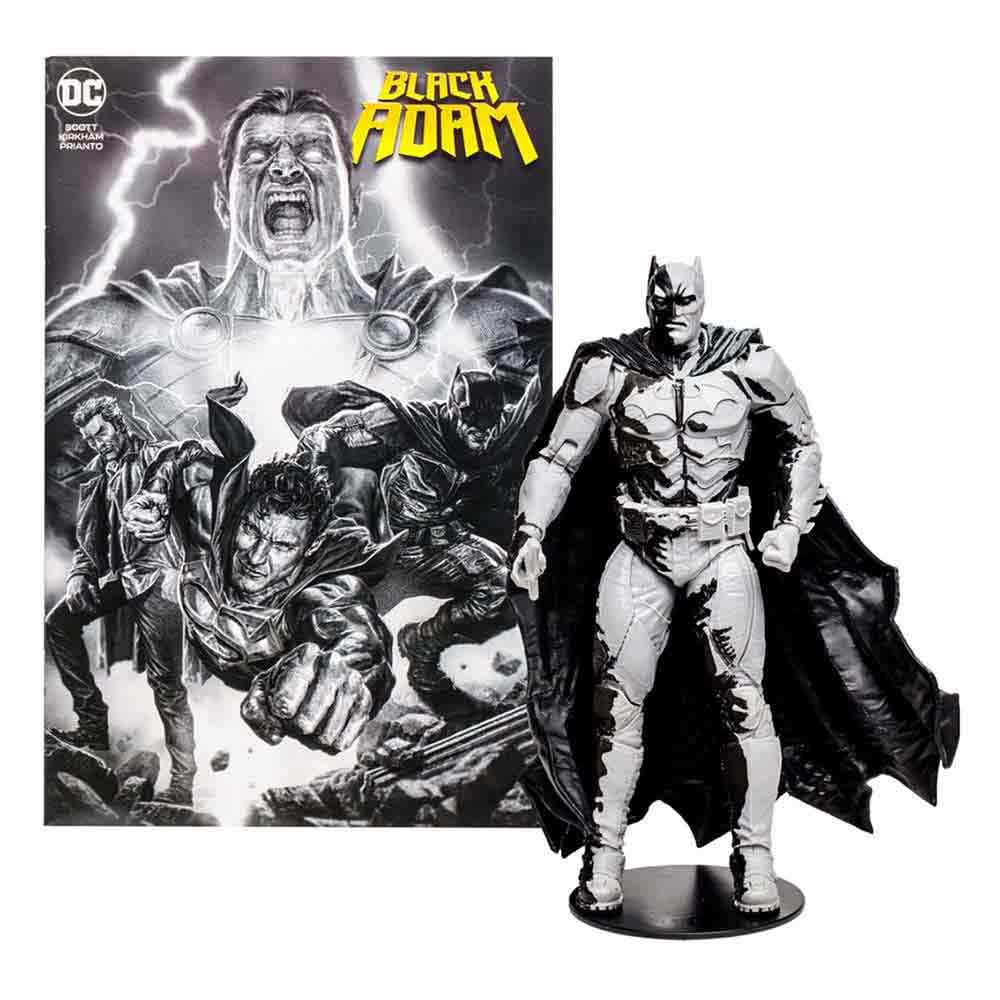 FIGURA MCFARLANE TOYS ACCIÓN THE BATMAN CON COMIC 7 PULGADA BLACK ADÁN - 7
