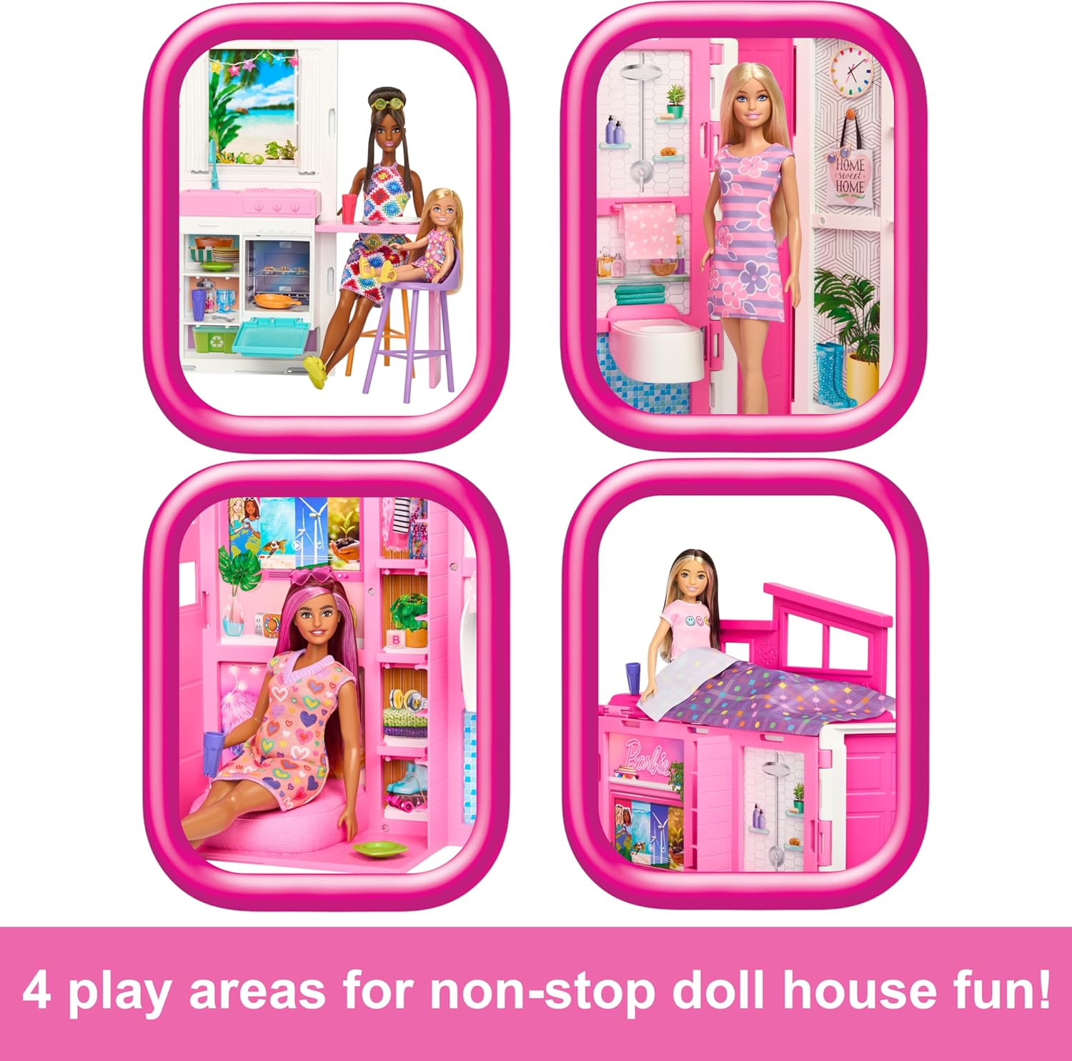BARBIE CASA DE MUÑECAS GLAM CON MUÑECA JUEGO DE 360 GRADOS - 3