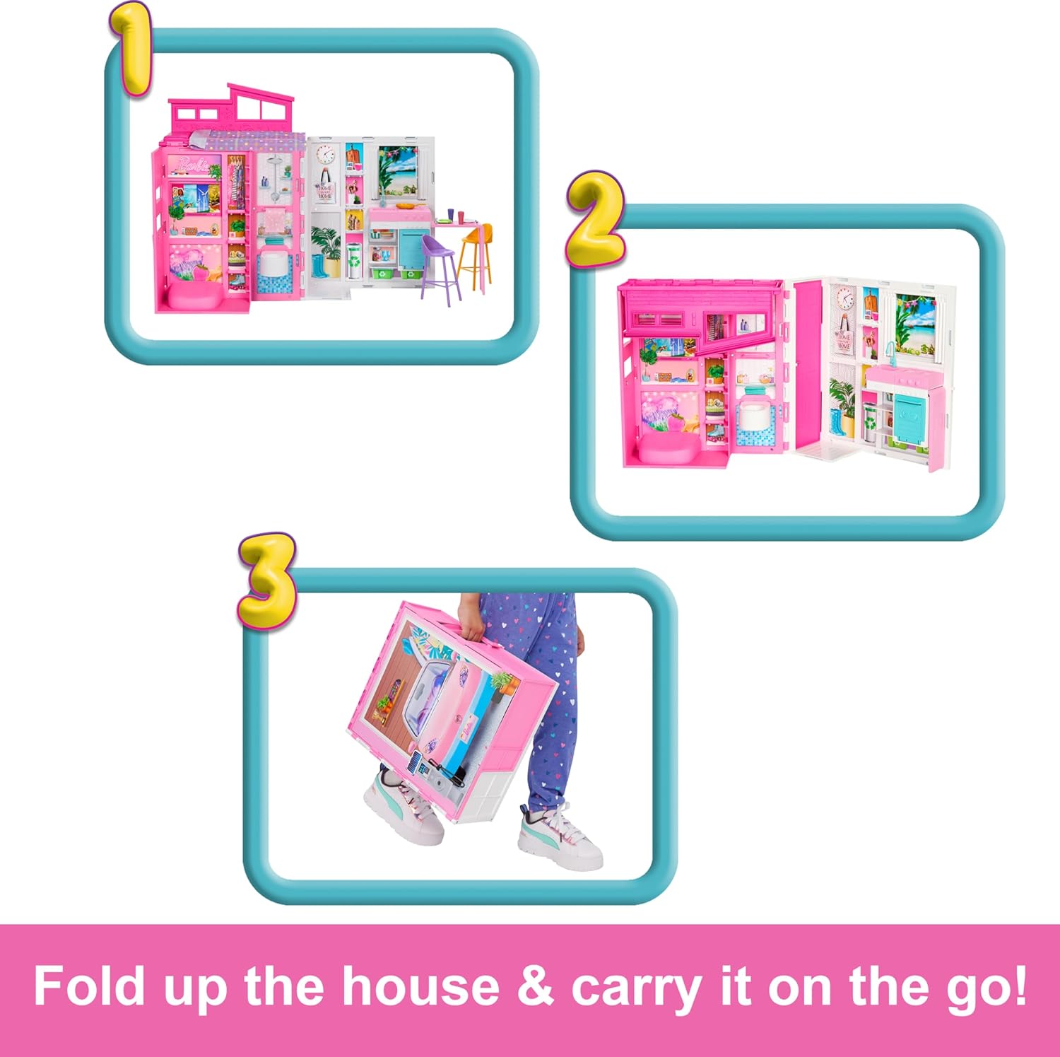 BARBIE CASA DE MUÑECAS GLAM CON MUÑECA JUEGO DE 360 GRADOS - 4