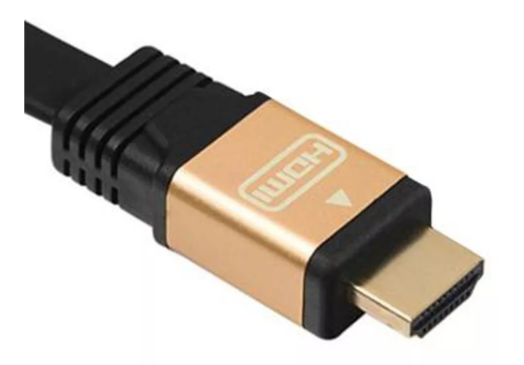 CABLE FERIATECNO HDTV 20 MTS V 1.4 M/M FULL HD PLANO CONEC BAÑO ORO - 2