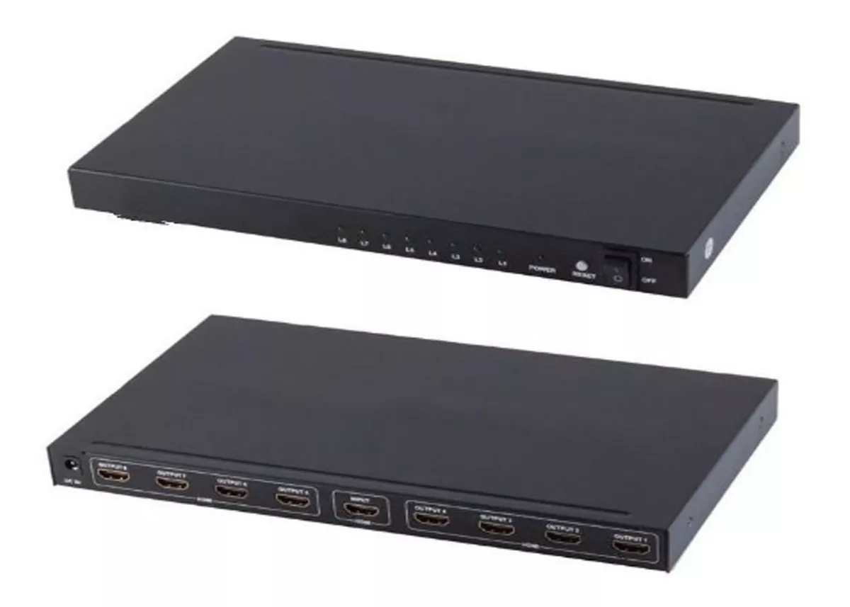 SPLITTER FERIATECNO HDTV AMPLIFICADO 8 SALIDAS, HDTV 1X8, 3D, V.1.4.FAC - 2