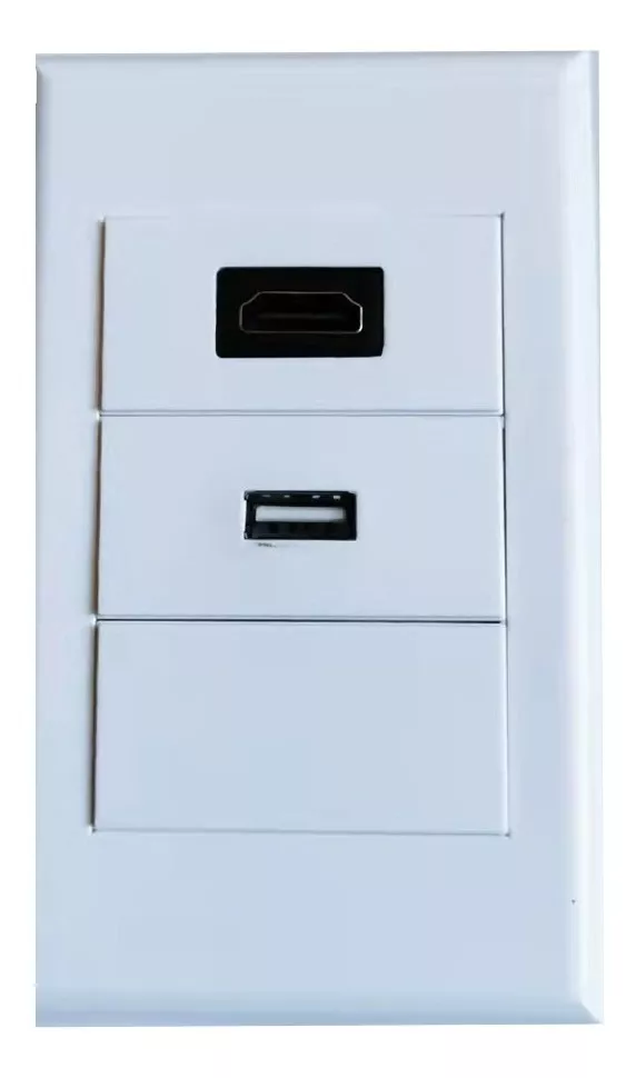 PLACA A MURO HDTV Y USB 2.0. TIPO COPLA. BOLETA/FACTURA - 1