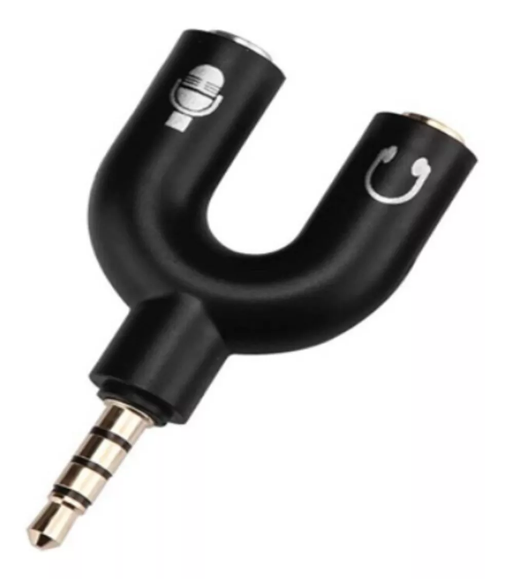 SPLITTER STEREO 3.5MM MACHO A 2 HEMBRA AUDIFONOY MICRÓFONO.Y - 1