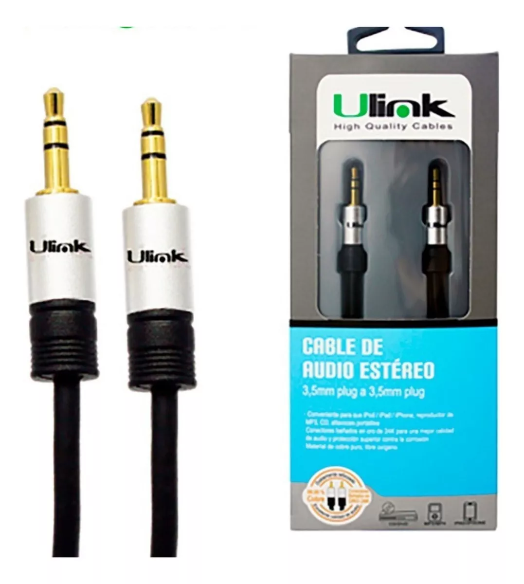 CABLE AUDIO MINI PLUG A MINI PLUG 3.5MM ( ) ULINK - 3