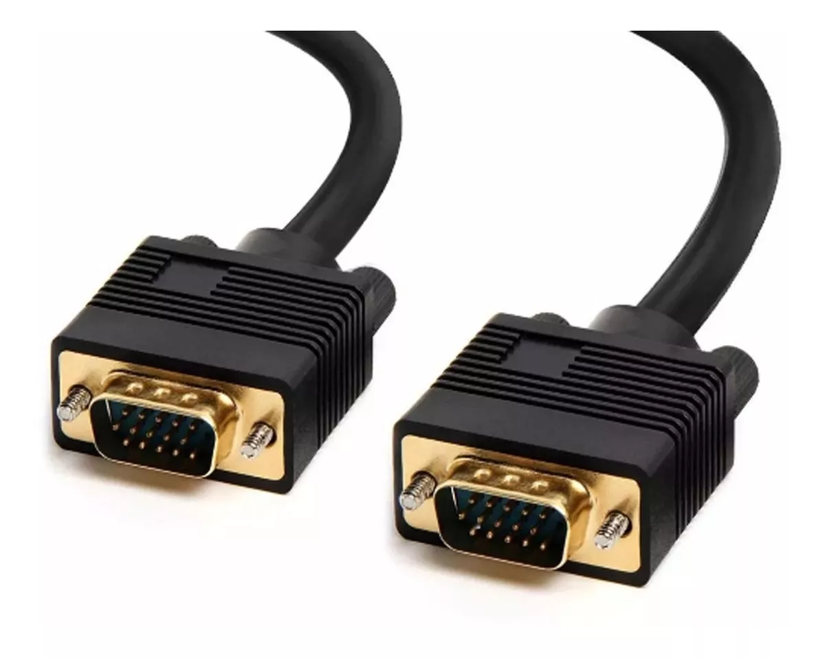 CABLE VGA 10 MTS C/FERRITA, M/M CONEC BAÑO ORO - 2