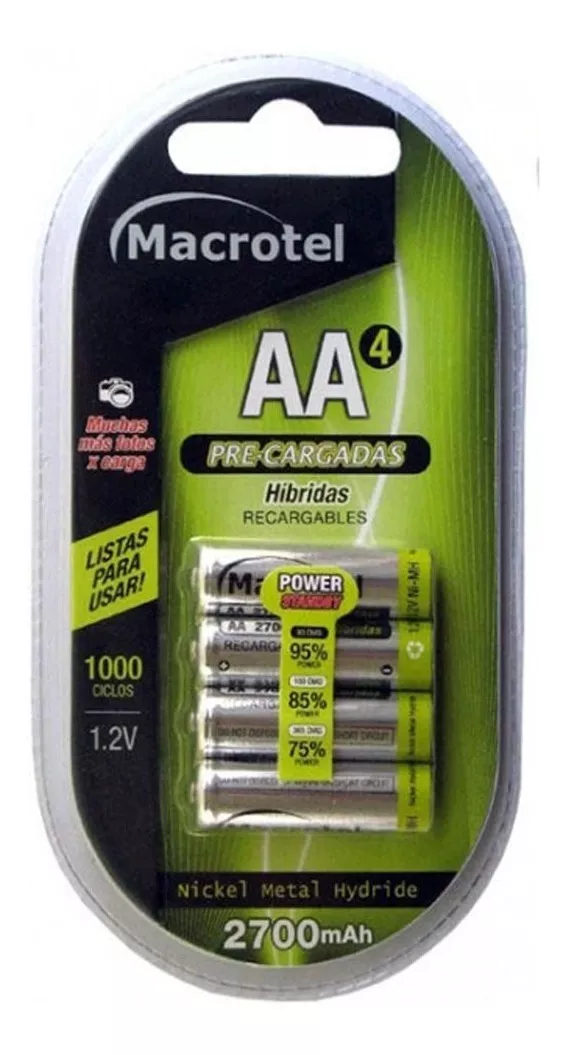 PILAS RECARGABLES AA 4 UNIDADES 2700 MAH. FACTURA/BOLETA - 2