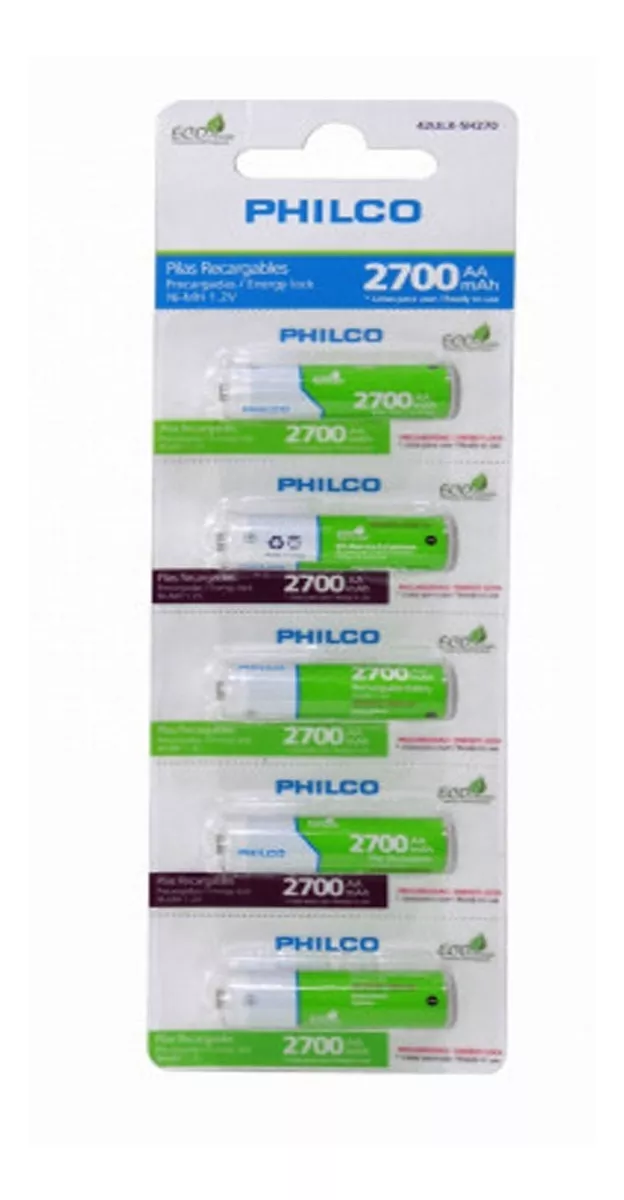 PILAS RECARGABLES AA 5 UNIDADES 2700 MAH MLAB - 1