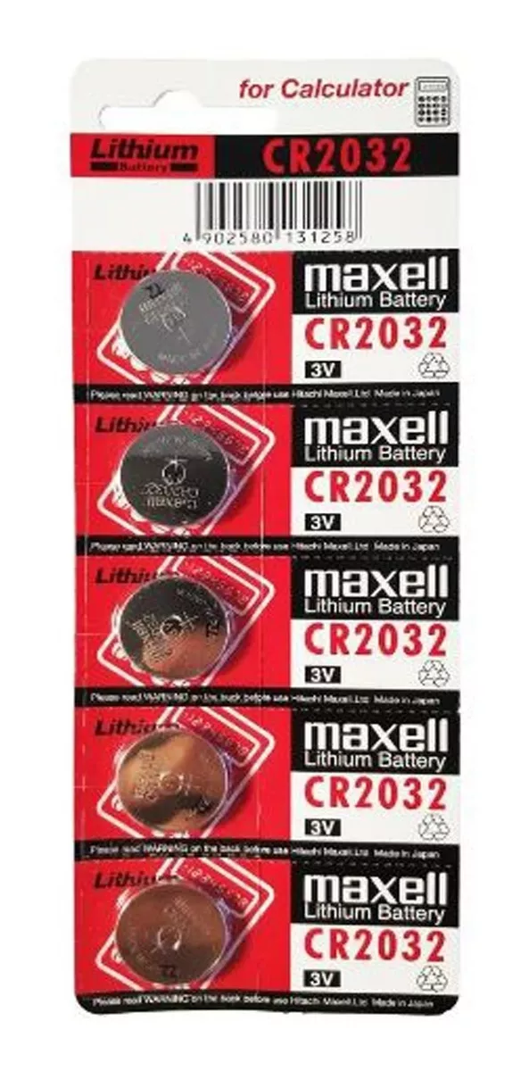PILA CR2032 LITIO 3V, 5UNIDADES. MAXELL FACTURA/BOLETA - 1