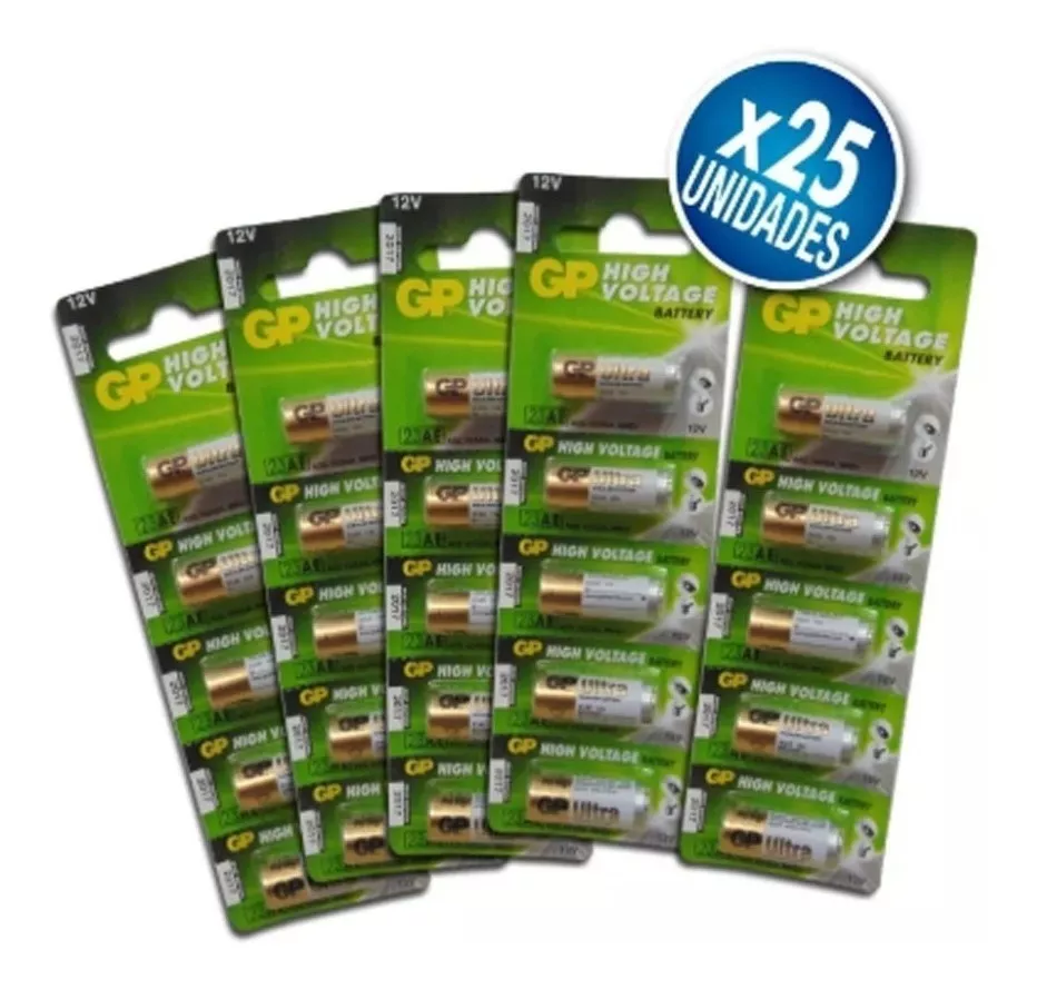 PILAS PACK 25 23A ALCALINA 12V GP. A23 V23GA MN21 - 2