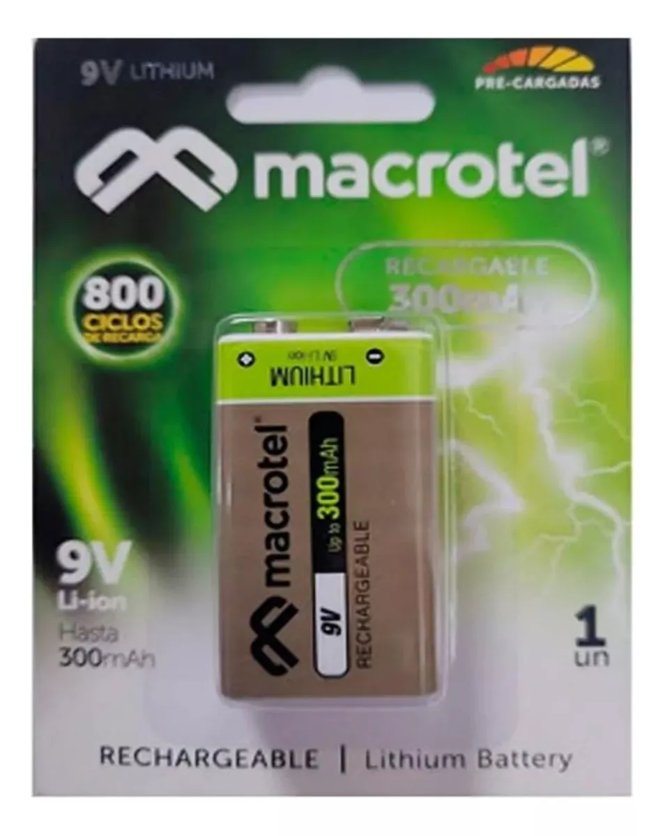 BATERIA RECARGABLE 9V, 250 MAH, FUJITEL . BOLETA/FACTURA - 1