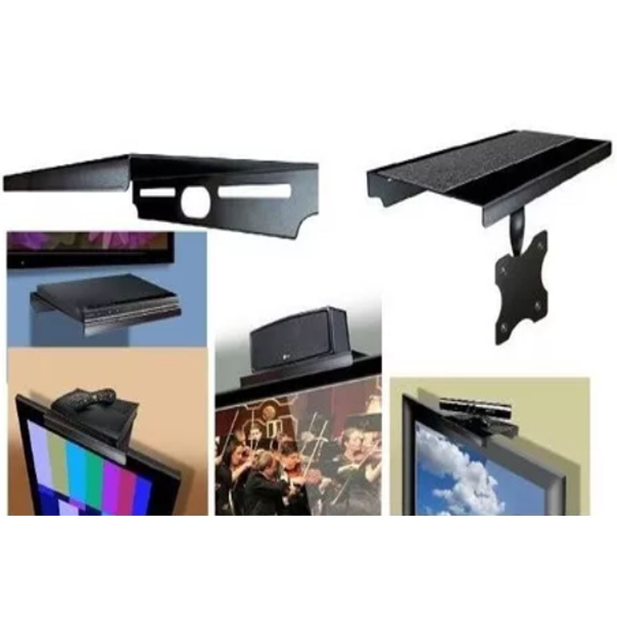 SOPORTE METÁLICO SOBREPONER EN LCD O LED. BLU RAY DVD DECO - 4
