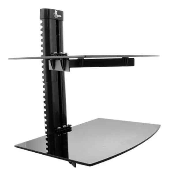 SOPORTE DE VIDRIO DOBLE PARA BLU RAY DVD DECO XTECH - 2