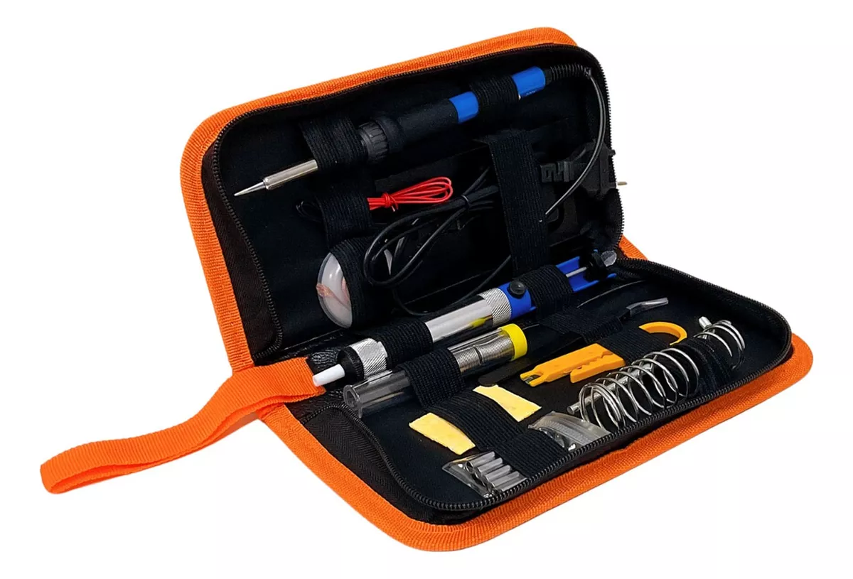 SET HERRAMIENTAS SOLDAR CAUTIN DESOLDADOR ESTAÑO - 5
