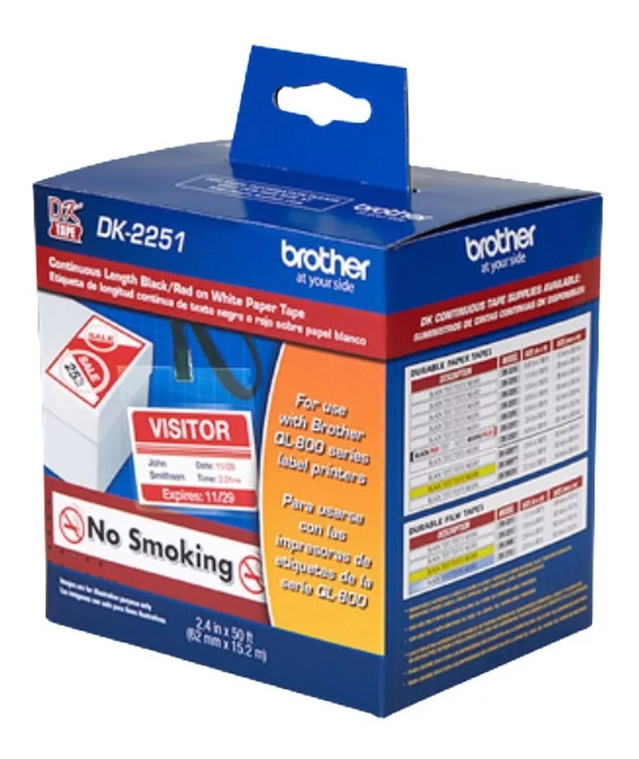 CINTA BROTHER DK-2251 62MM X 15.24 MTS CONTINUO FONDO BL - 3