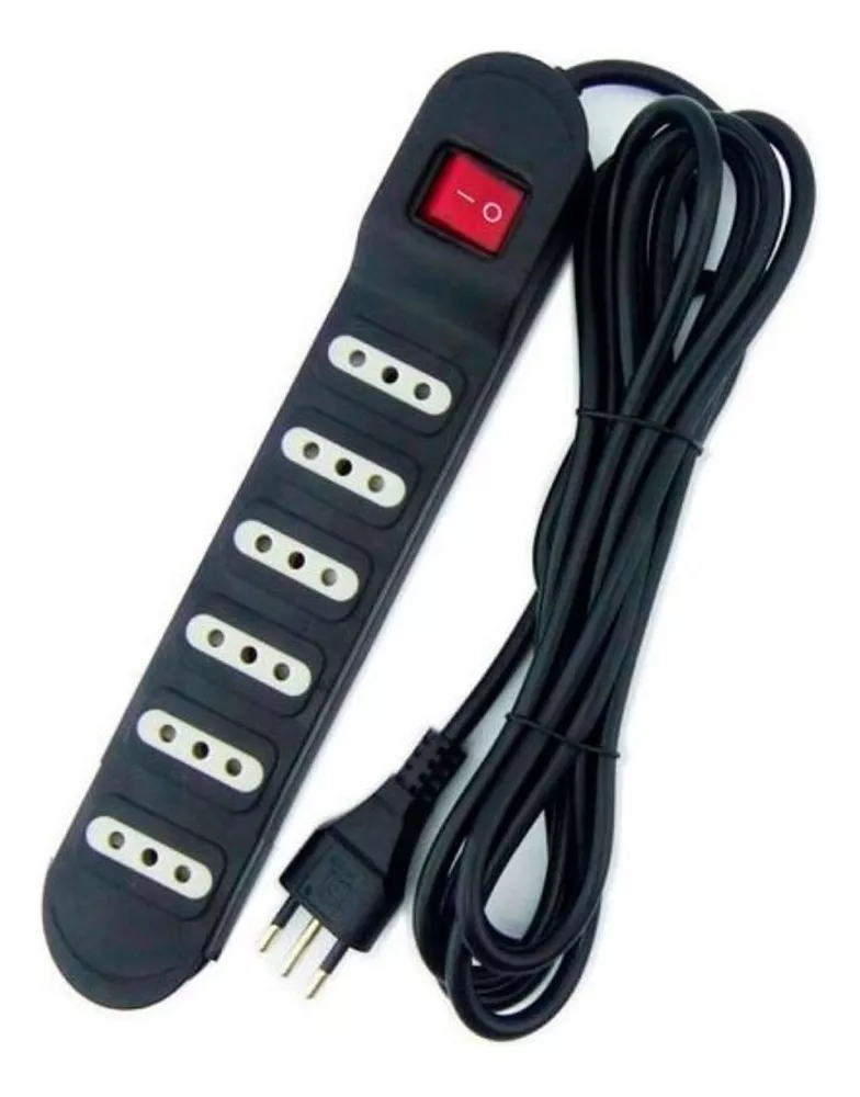ALARGADOR ZAPATILLA CON SWITCH 6 POSICIONES 3 METROS NEGRO - 3