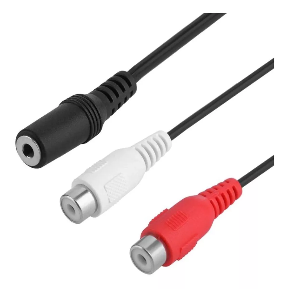 ADAPTADOR DE AUDIO 2 RCA H A 3.5 PLUG H, 20 CMS. - 2