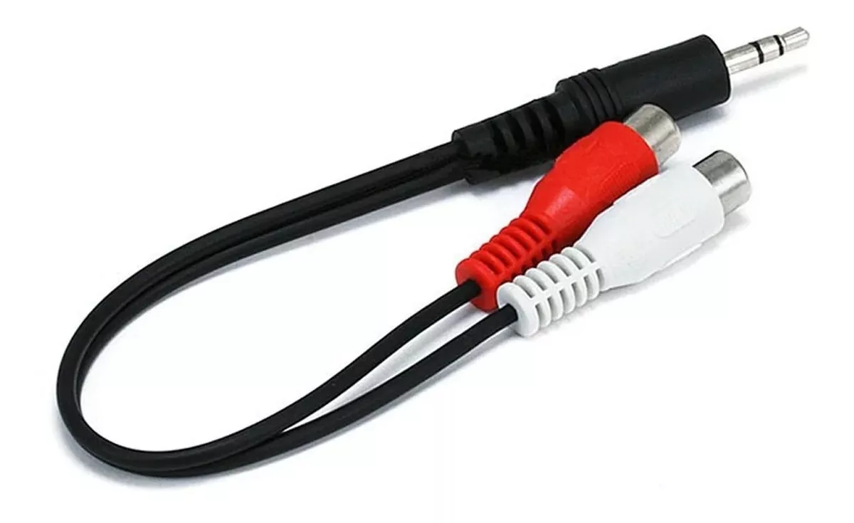 ADAPTADOR DE AUDIO 2 RCA H A 3.5 PLUG M, 23 CMS. BOLE/FACT - 2