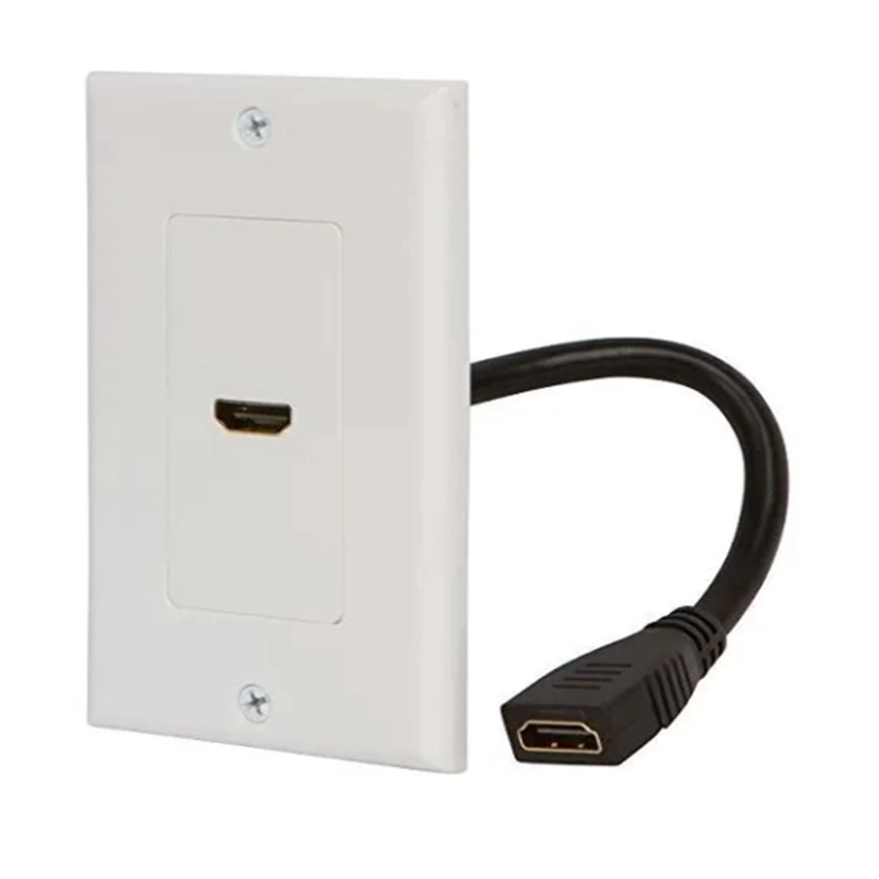 PLACA A MURO 1 PUERTO HDTV 2.0 4K H/H, 10 CMS - 1