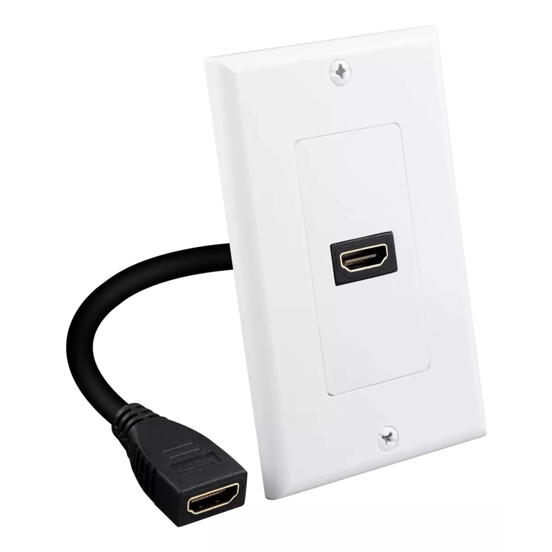 PLACA A MURO 1 PUERTO HDTV 2.0 4K H/H, 10 CMS - 2