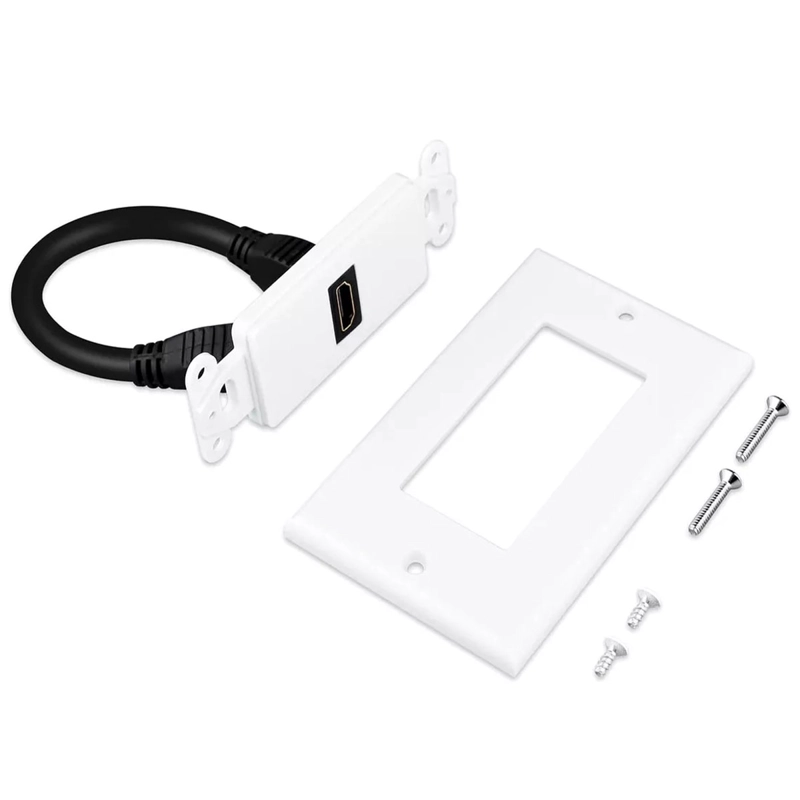 PLACA A MURO 1 PUERTO HDTV 2.0 4K H/H, 10 CMS - 4