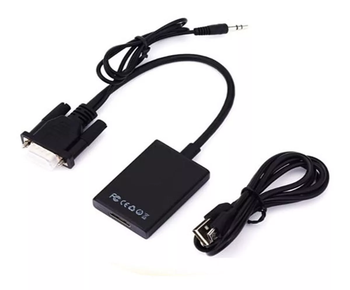 CONVERSOR DE VIDEO VGA + AUDIO A HDTV . ALIMENTA POR USB - 1