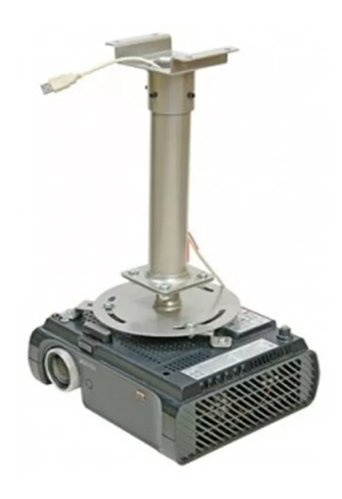 SOPORTE PLATEADO PROYECTOR A TECHO 30 CM. 15KG - 2