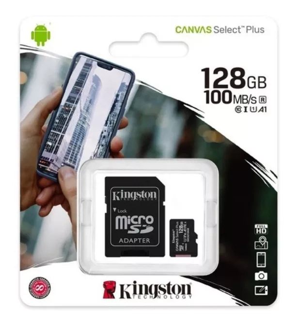UPS TORRE KINGSTON MEMORIA MICRO SD 128 GB CLASE 10 + ADAPTADOR, CANVAS SELECT - 2