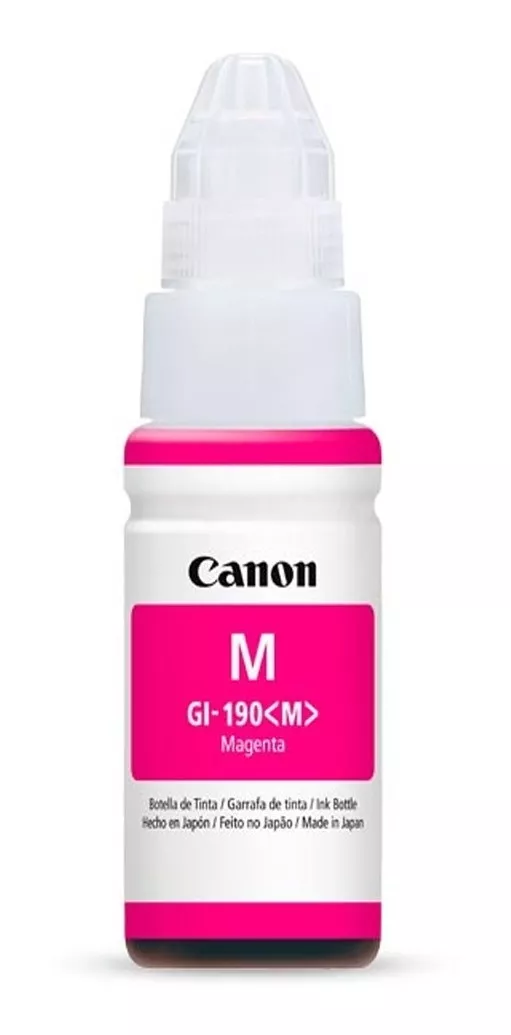 TINTA CANON GI-190 MAGENTA, 70 ML. ORIGINAL FACTURA/BOLETA. - 1