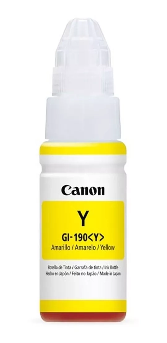 TINTA CANON YELLOW GI-190 70 ML. ORIGINAL FACTURA/BOLETA - 1