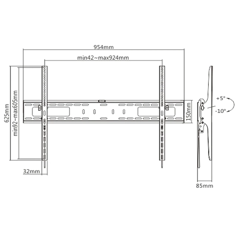 SOPORTE XTA380 REGULABLE PARA TV LCD, LED EN MURO 60 A 100 - 6