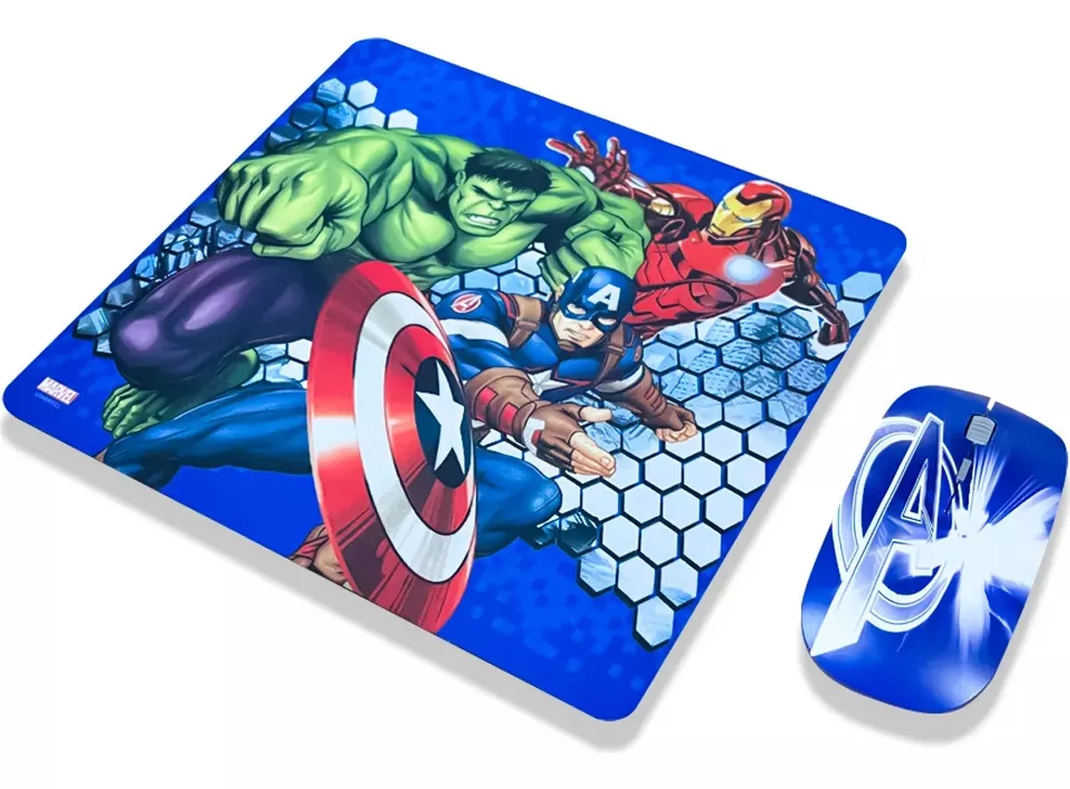 MOUSE INALÁMBRICO FERIATECNO KIT Y PAD AVENGERS 76443 - 2