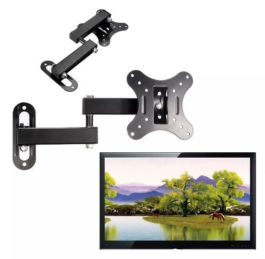 SOPORTE LCD LED TIPO BRAZO EN MURO 14 A 27 10KG NEGRO - 2