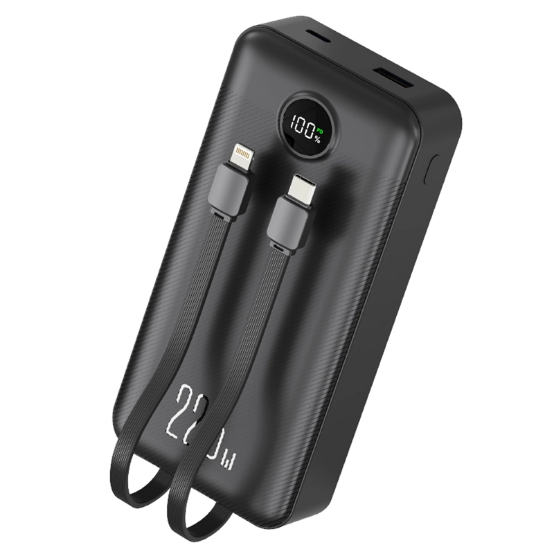 BATERIA EXTERNA POWERBANK, 20.000 MAH, COLOR NEGRO