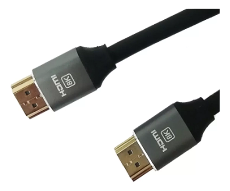 CABLE HDTV 2.1 8K 1,8 MTS. MACHO MACHO, CONEC. BAÑO ORO - 2