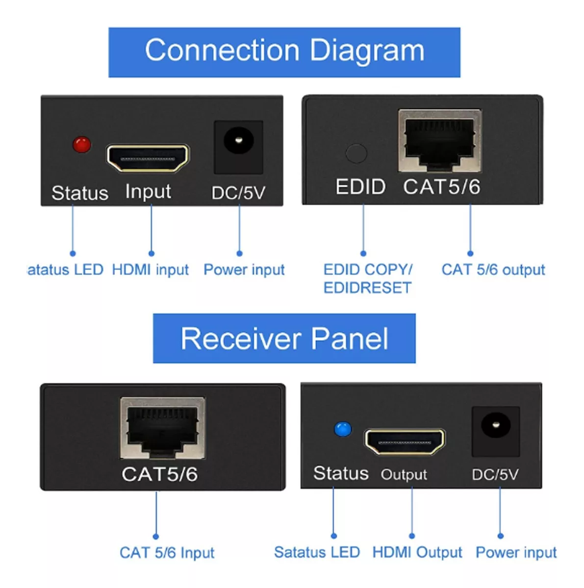 EXTENSOR HDTV 4K HASTA 100MTS POR UTP. CAT.5E/CAT.6. ACTIVO - 5