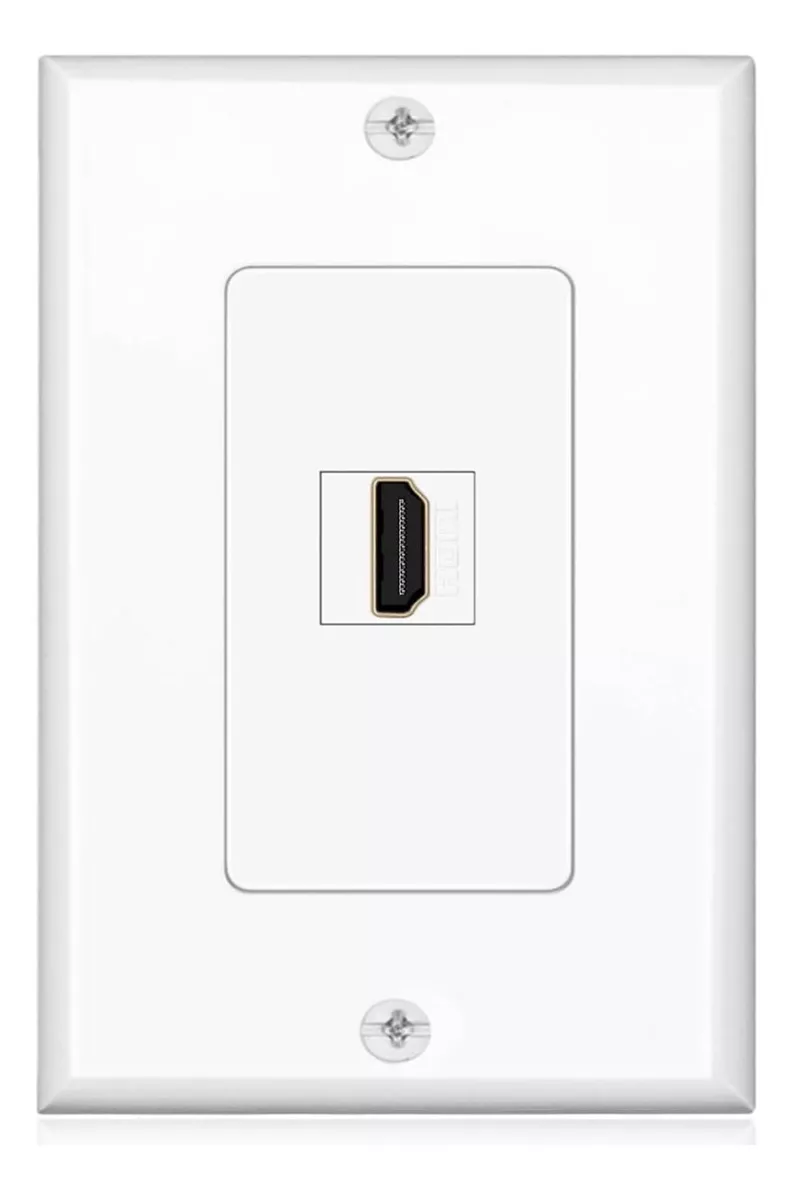 PLACA A MURO 1 PUERTO HDTV, V. 1.4, H/H, 10 CMS. MODULO - 1