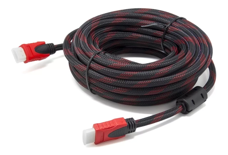 CABLE FERIATECNO HDTV 10 MTS CONECTOR BAÑO ORO MALLA - 2