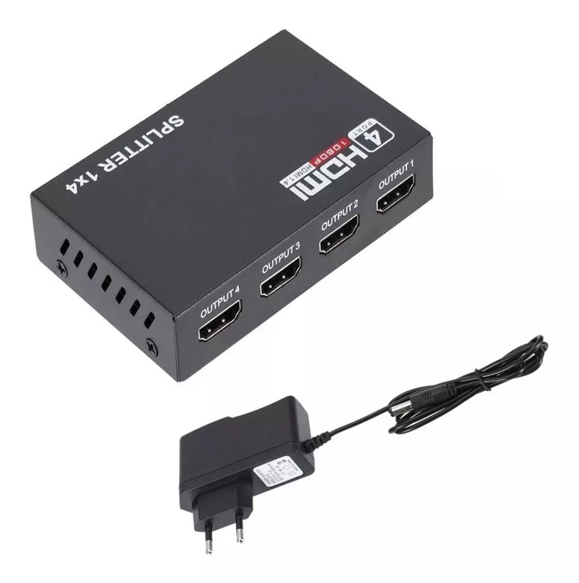 SPLITTER HDTV 4 SALIDAS, V1.4, SOPORTA 3D. AMPLIFICADO FC/BT - 2