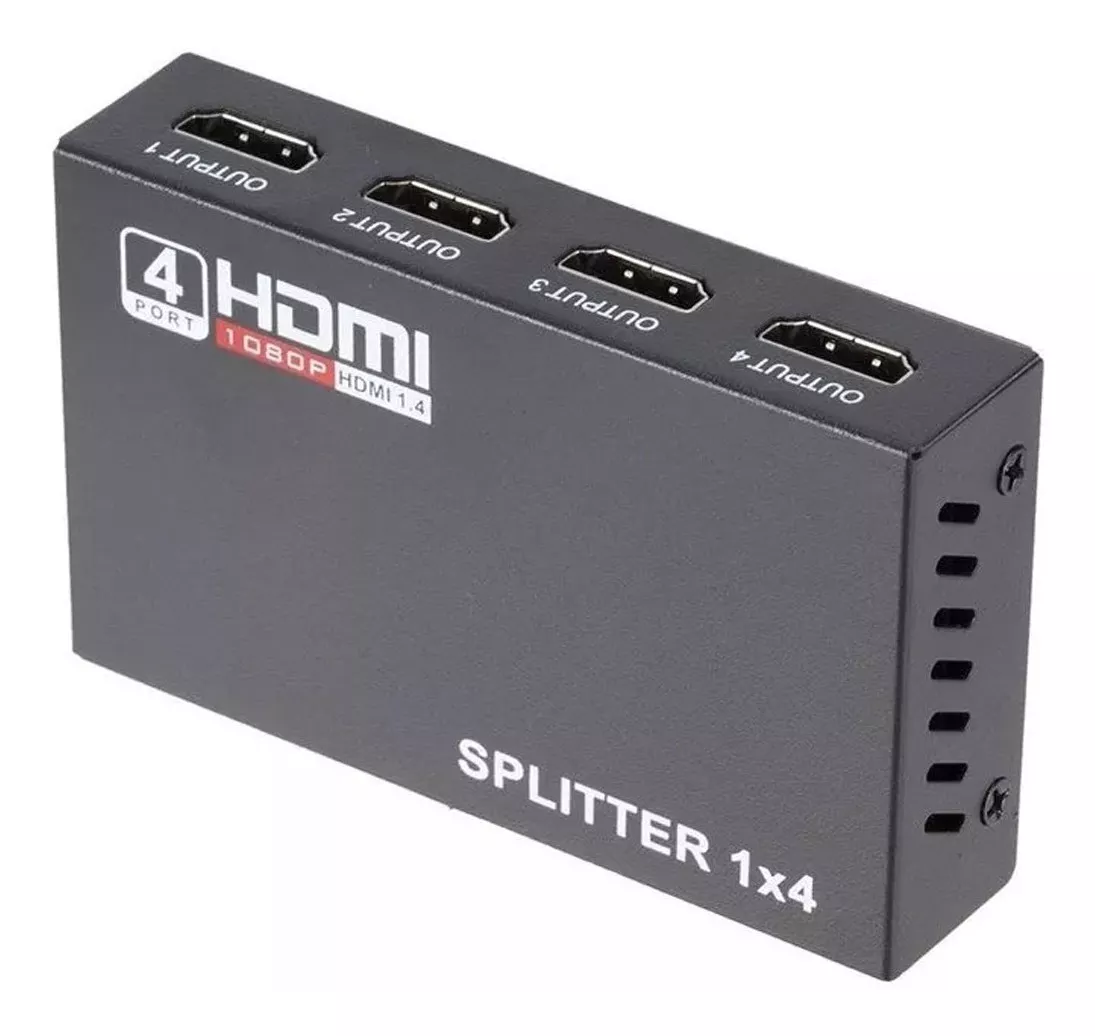 SPLITTER HDTV 4 SALIDAS, V1.4, SOPORTA 3D. AMPLIFICADO FC/BT - 3