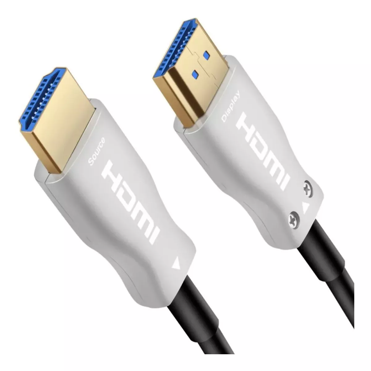 CABLE HDTV 2.0 4K 30 MTS. M/M, FIBRA OPTICA, CONEC. BAÑO ORO - 1