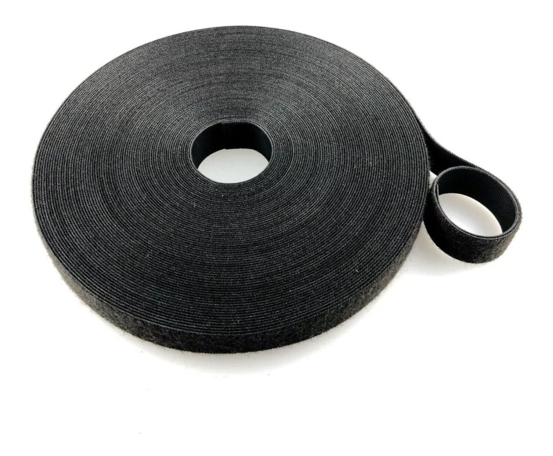ORGANIZADOR VELCRO DOBLE FAZ 20 MTS X 2CM ANCHO AMARRA CABLES COLOR NEGRO - 1