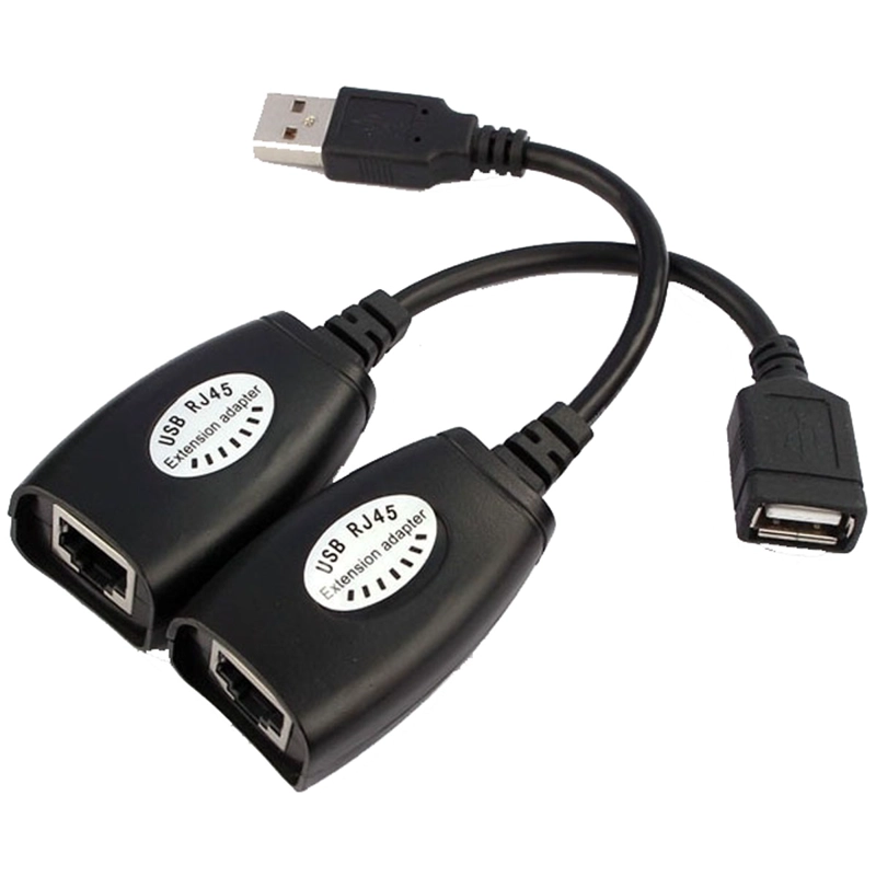 EXTENSOR USB 2.0 POR RJ45 4 PUERTOS, HASTA 45 METROS - 3