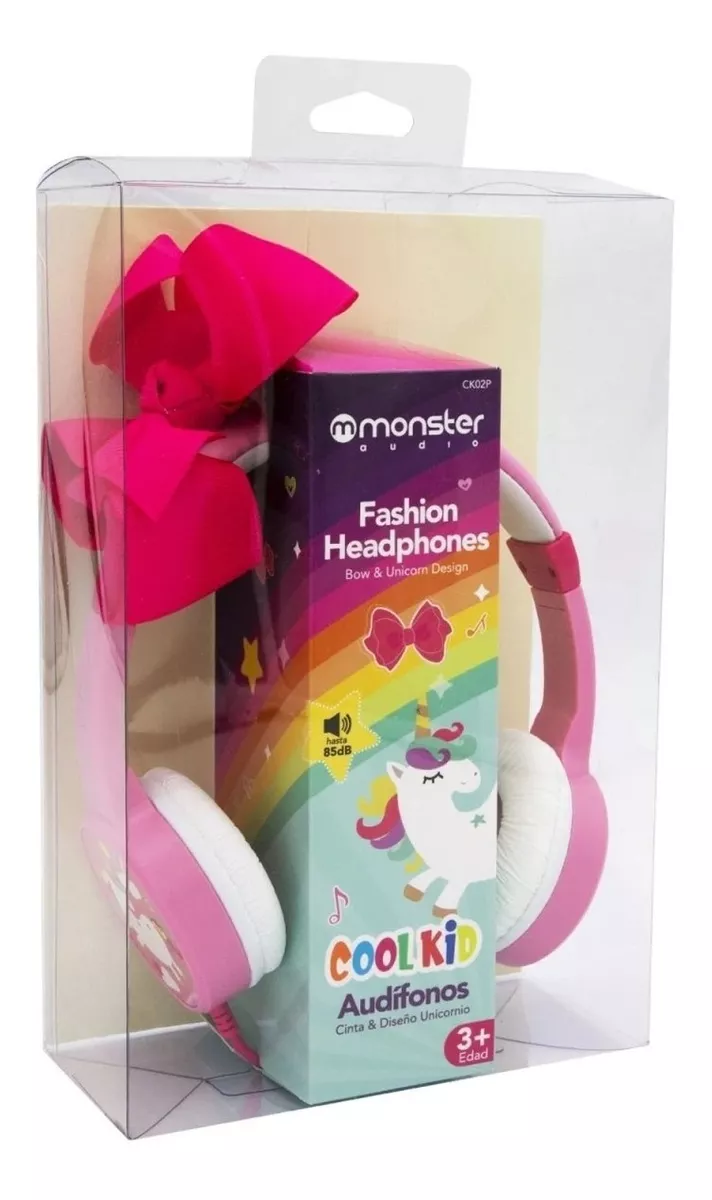 AUDIFONO PARA NIÑA MONSTER UNICORNIO CON MOÑO, COOLKID - 4