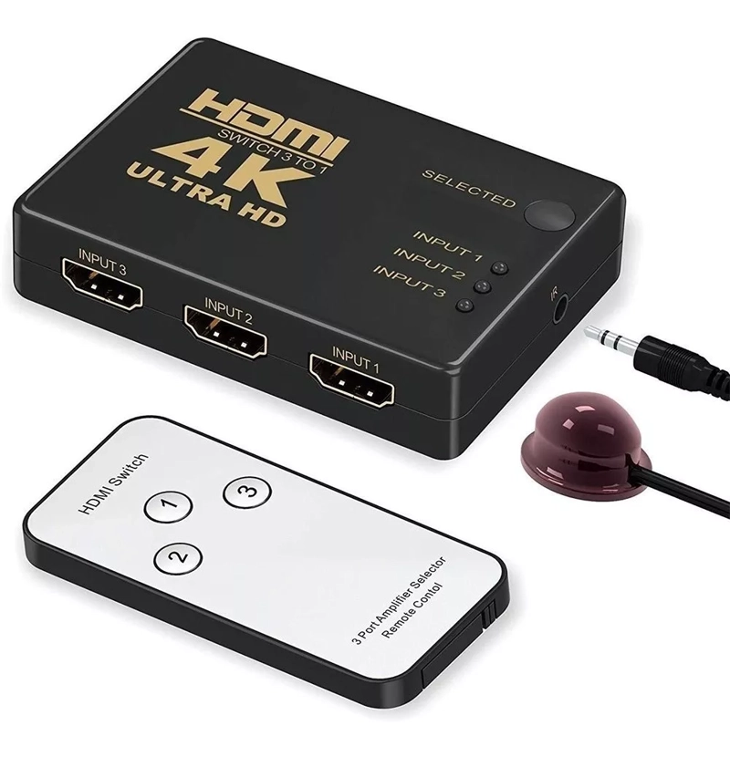SWITCH HDMI 4K PASIVO 3X1, CONTROL REMOTO - 1