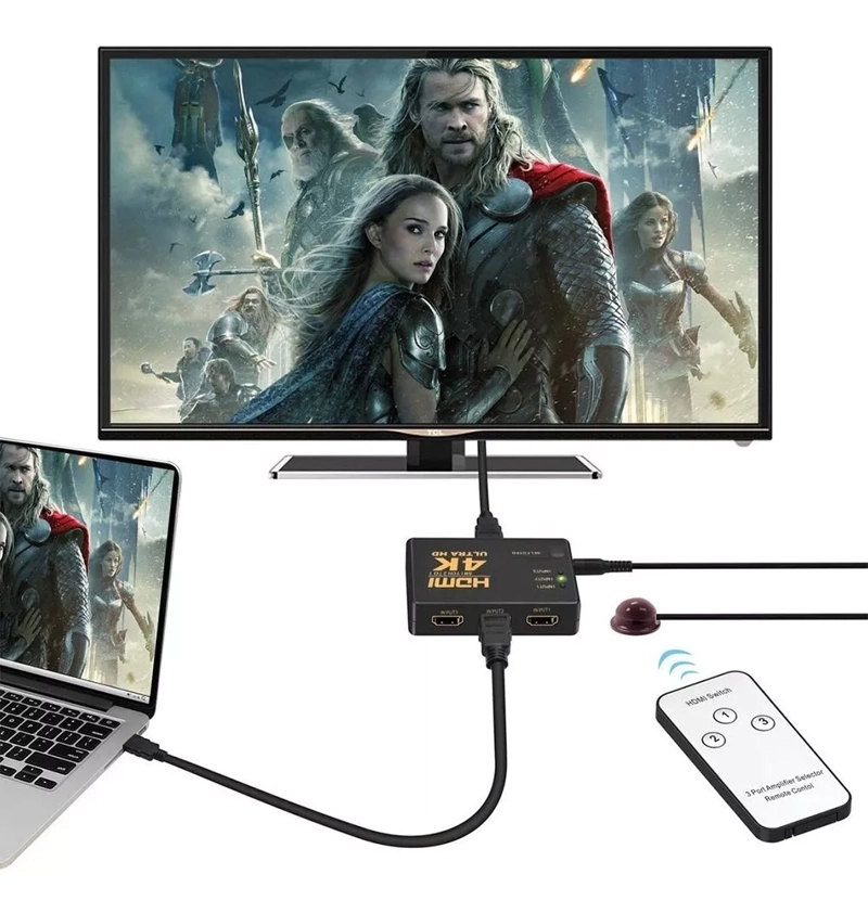 SWITCH HDMI 4K PASIVO 3X1, CONTROL REMOTO - 2