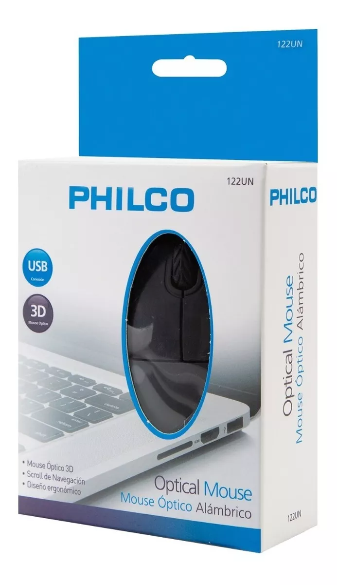 MOUSE OPTICO USB, NEGRO, PHILCO 29PLC122UN BOLETA/FACTURA - 2