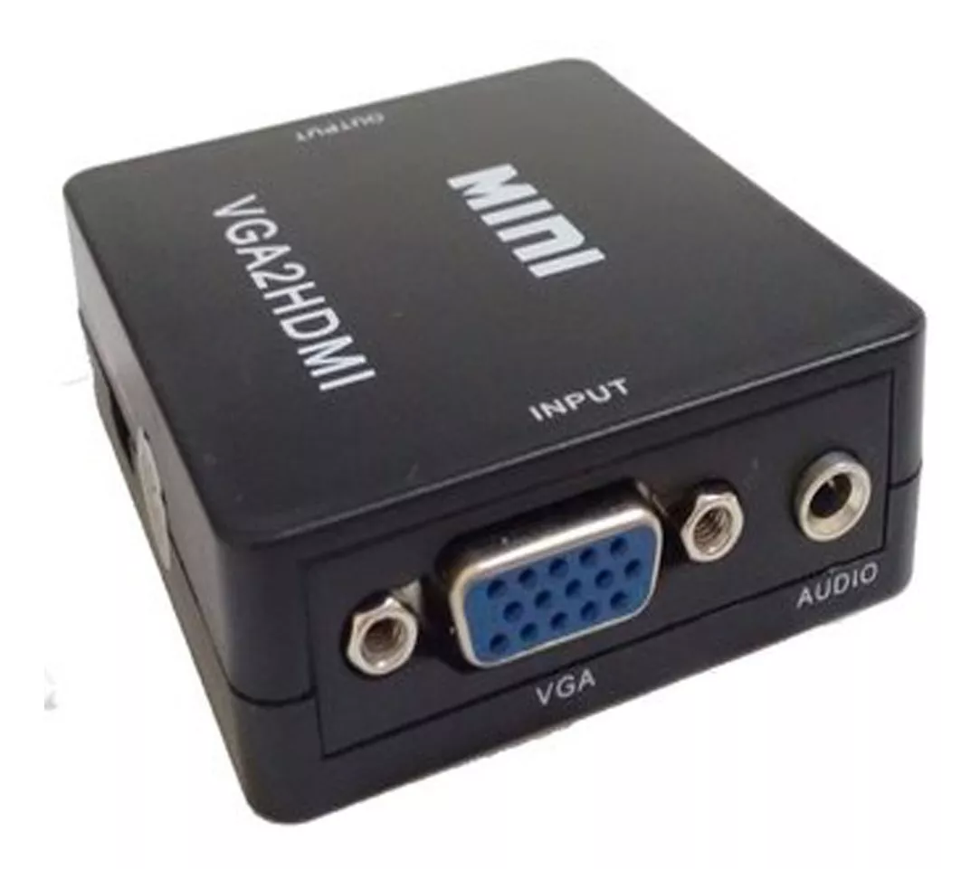 CONVERSOR DE VIDEO VGA + AUDIO A HDTV, NEGRO - 1
